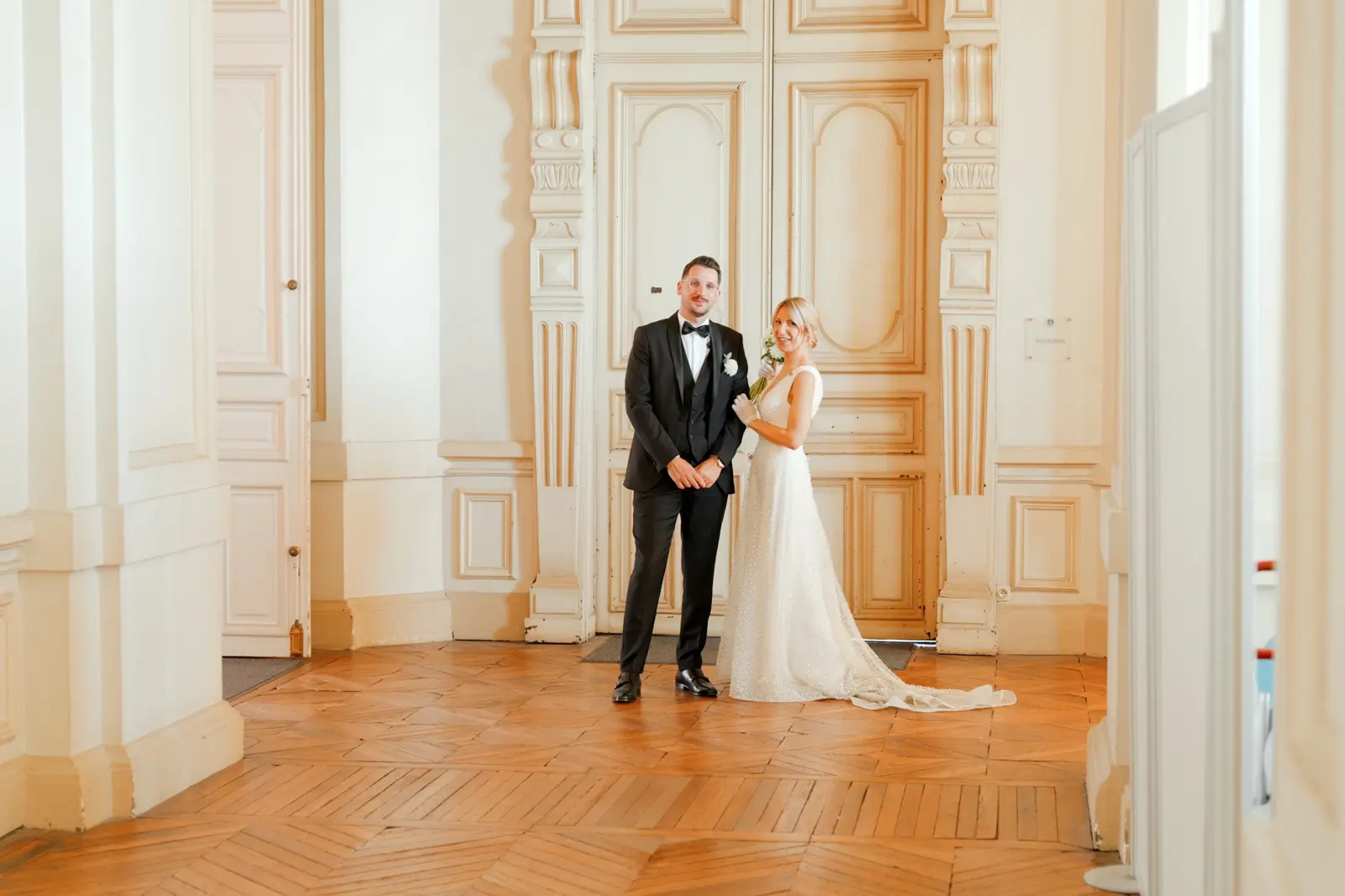 Aliénor et Flavien le jour de leur mariage